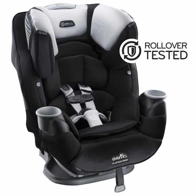 With a large build comes a large capacity as this car seat can accommodate babies up to 120 lbs in weight.