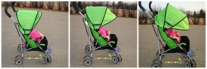Extendable canopy of umbrella stroller | Best Umbrella Stroller | Baby Journey 