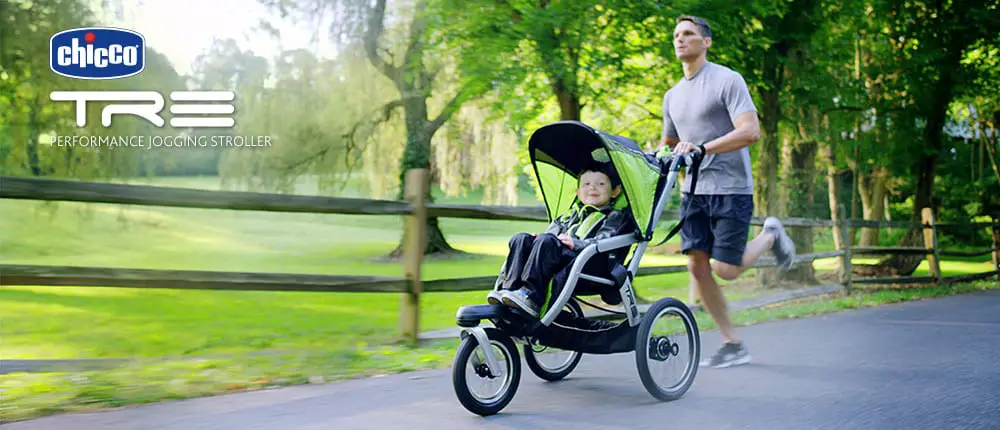 Man jogging with toddler in a jogging stroller | Best Jogging Stroller | Baby Journey