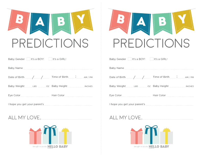 An exciting guessing game for the birth-day of baby.