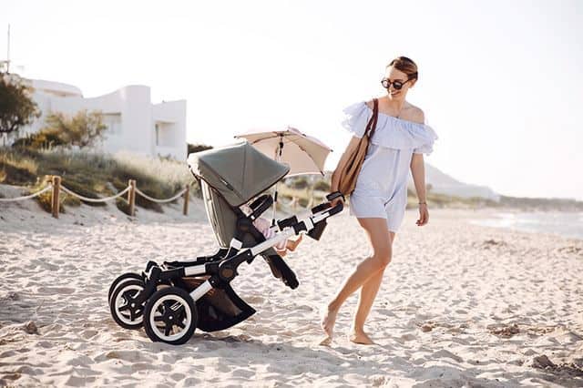 Almost every best stroller for the beach has a sun proof canopy that keeps your baby shielded from the heat and protected from the sun's harmful UV rays. - Best Strollers for Beach Sand | Baby Journey 