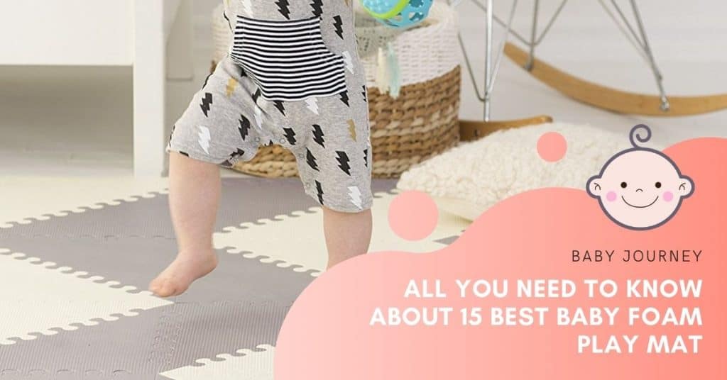 Baby & Toddler SUPERJARE 25 Pieces Baby Play Mat Neutral Color for Infants Thick Interlocking Foam Floor Tiles with 9 Patterns Non Toxic Crawling Mat for Playroom & Nursery 