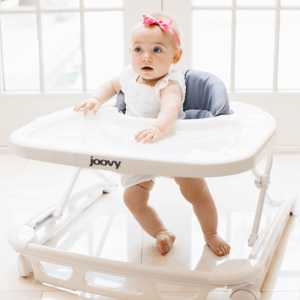 Some baby walkers come with adjustable seat height. - Best Baby Walker for Carpet | Baby Journey 