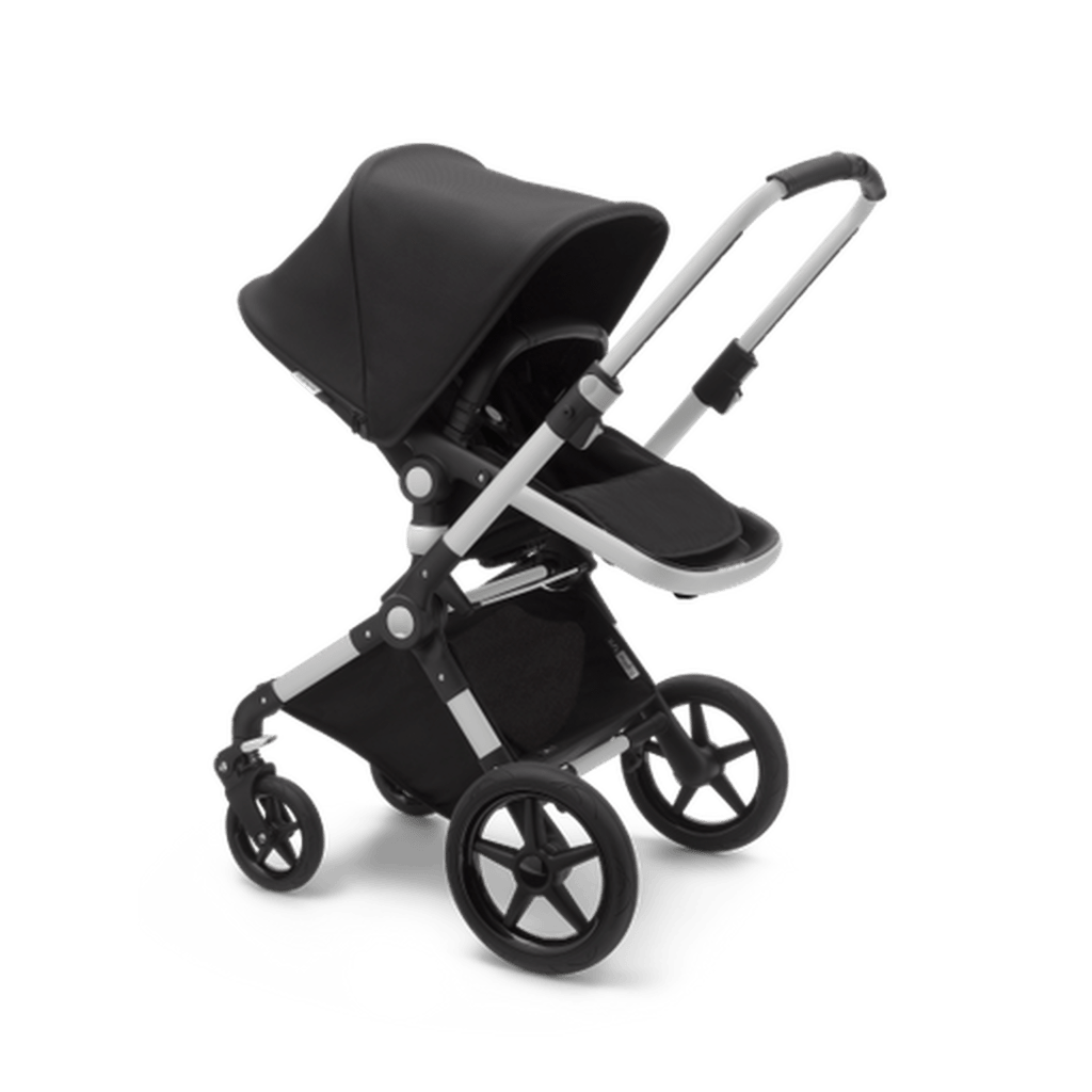 Bugaboo Lynx Stroll features sturdy rear wheels that ensure a smoother stroll on all sorts of tricky surfaces. - Bugaboo Lynx Stroller Review | Baby Journey 