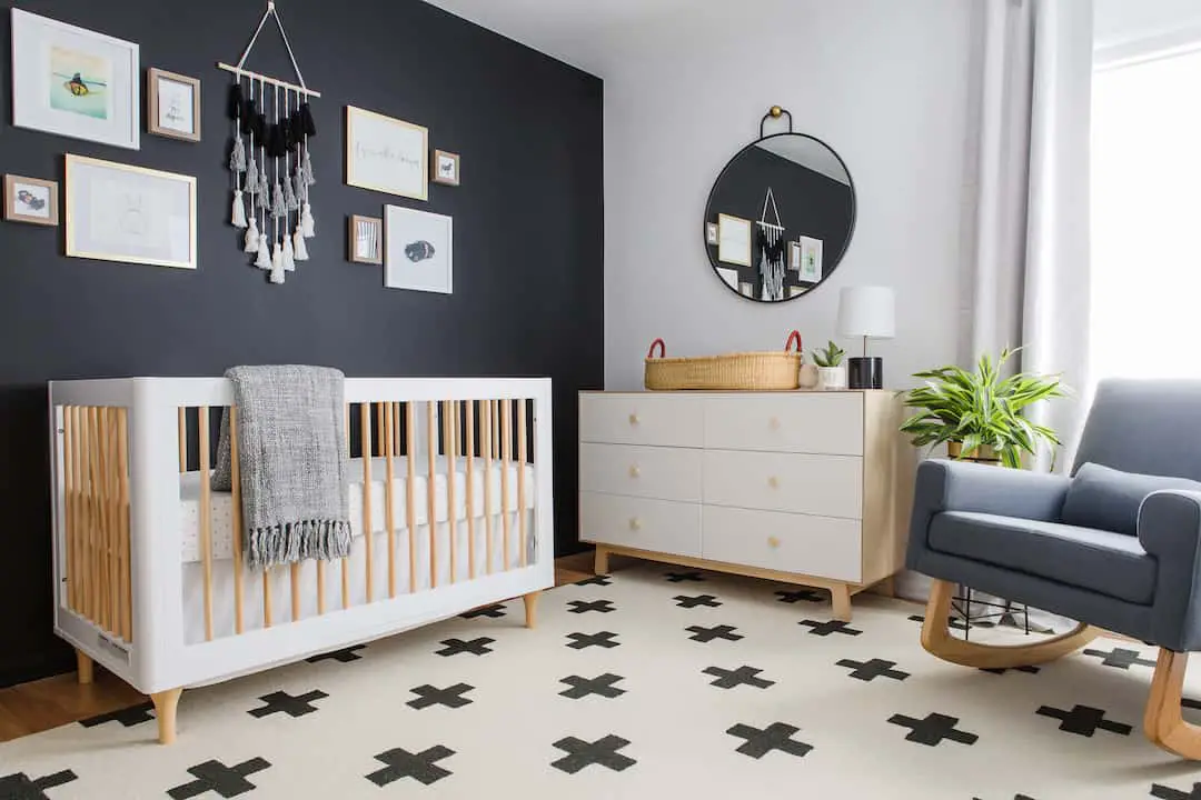 Clean lines give this nursery a serious touch. - Baby Boy Nursery Ideas | Baby Journey 