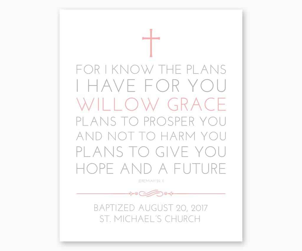 Personalized  Baptism Script | What Do Godparents Buy for Baptism | Baby Journey 