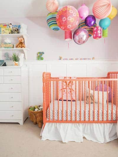 coral color ideas for baby girls room
