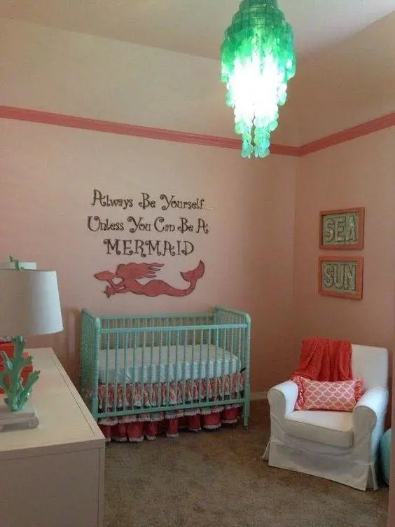 baby girl room decor ideas - mermaid