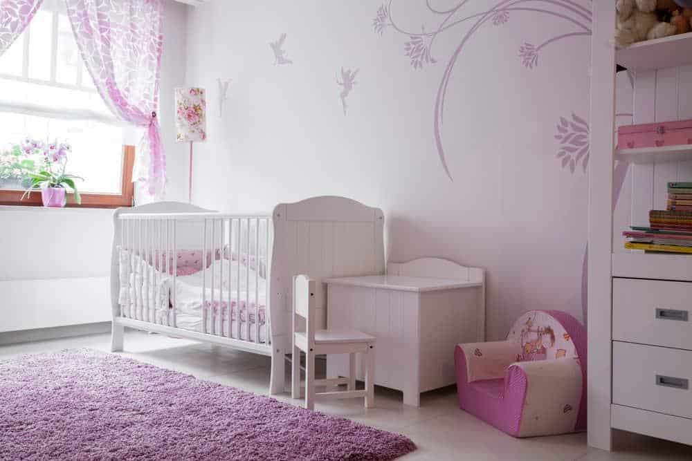 baby girl nursery ideas not pink - purple lavender calming bedroom