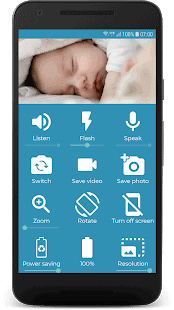 The home screen of the BabyCam app. - Best Baby Monitor App Review | Baby Journey