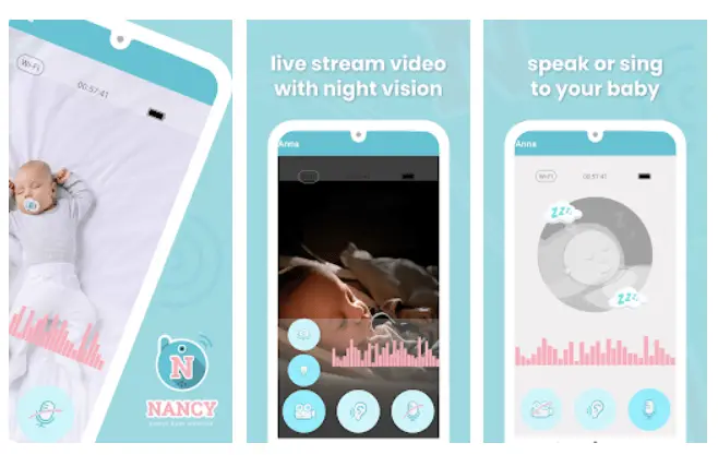 Nancy Baby Monitor app for smartphone. - Best Baby Monitor App Review | Baby Journey