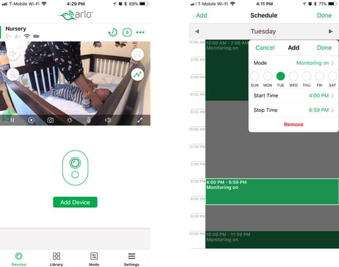 A peek at the Arlo Baby Monitor app. - Arlo Baby Monitor Review | Baby Journey