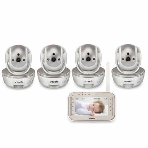 Most video baby monitors allow you to pair up to 4 cameras.- Video vs Audio Baby Monitor | Baby Journey