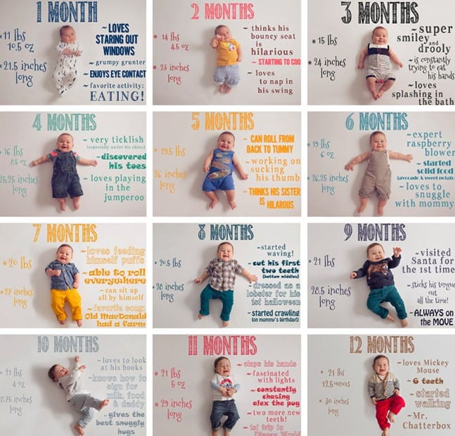 Monthly Baby Photo Ideas To Record Babys Milestone