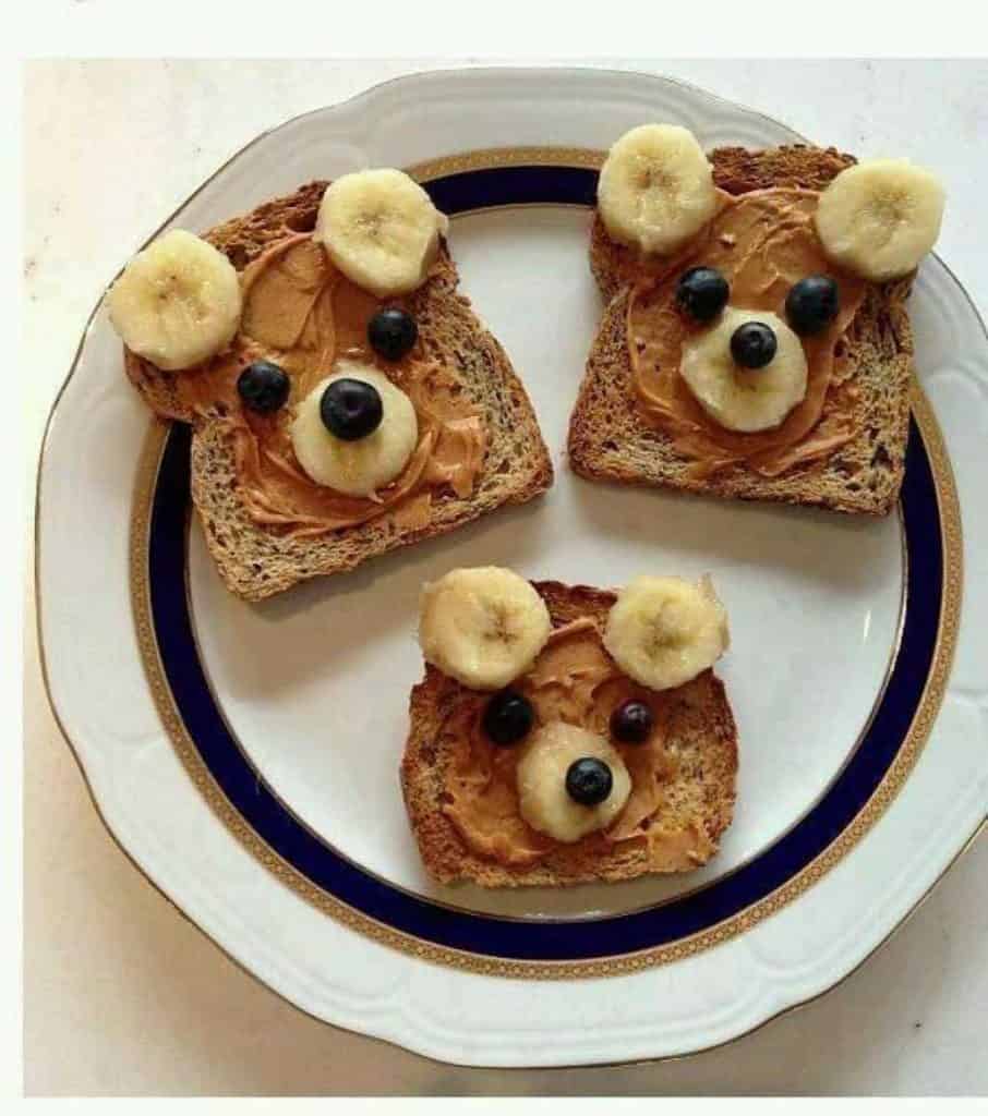 Teddy Bear Peanut Butter Toast | Cute Lunch Ideas | Healthy Lunch Ideas for Toddlers | Baby Journey 