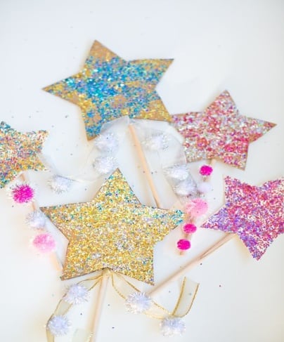 DIY GLITTER STAR WANDS | Creative kids crafts, Crafts, Glitter diy