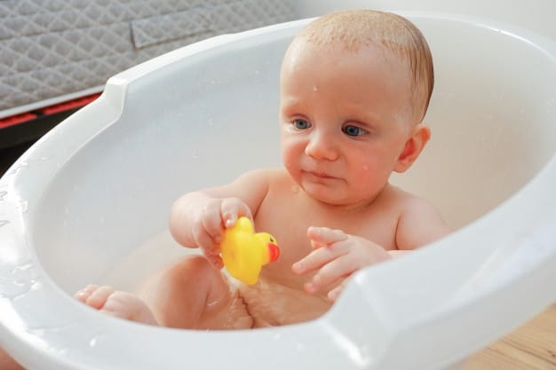 Make your baby’s bath more fun by singing to them or letting them play with rubber duckies or bath toys. - How Often Should I Bathe My Baby | Baby Journey 