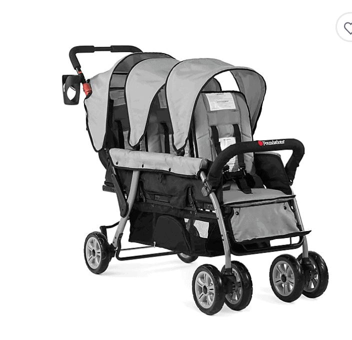 three baby stroller