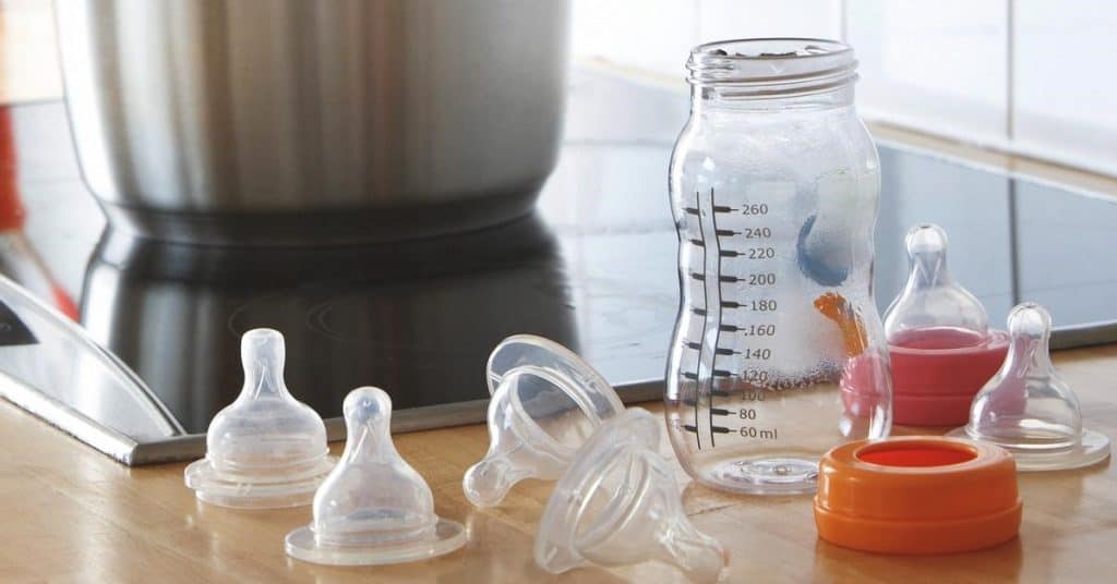 Bottles, nipples, rings, pacifiers, and other infant feeding equipment needs to be sterilized regularly.- How to Sterilize Baby Bottles | Baby Journey