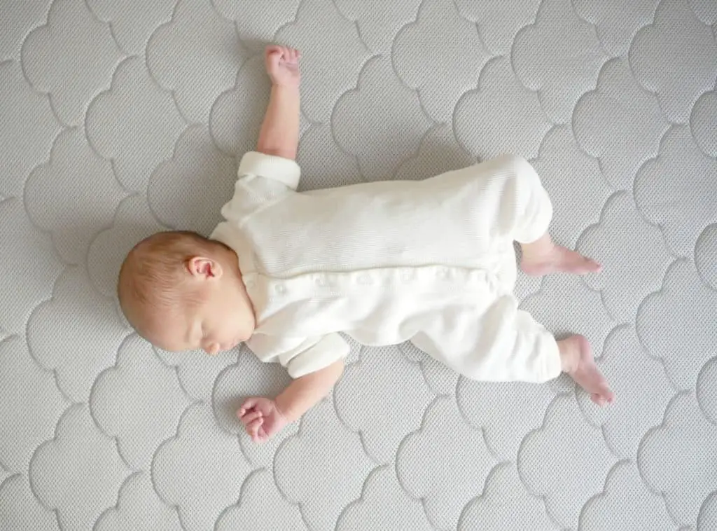 Baby Sleeping on Crib Mattress | Newton Crib Mattress Review | Baby Journey
