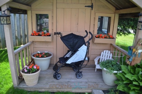 Stroller on the Porch  |  Stroller Storage Ideas | Baby Journey