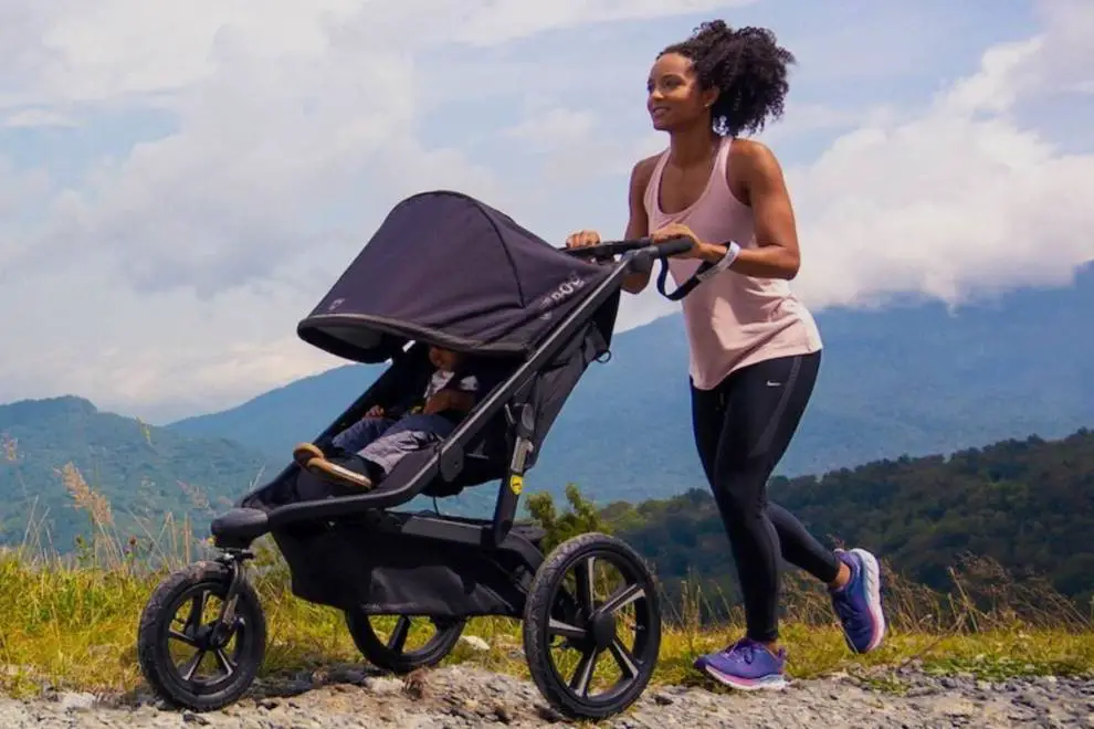 Jogger stroller with a hand-brake | High-End Stroller vs Affordable Stroller: Are Expensive Strollers Worth It? | Baby Journey