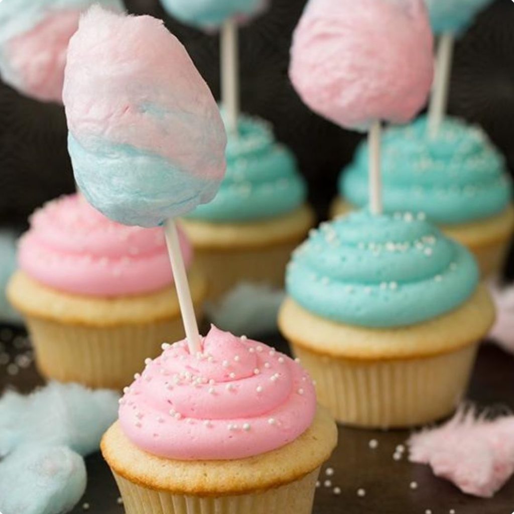 Dreamy Cotton Candy Cupcakes - 42 Unique Baby Shower Cakes and Baby Shower Cupcakes Ideas - Baby Journey Blog