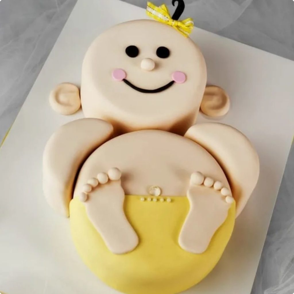 Baby Cake - 42 Unique Baby Shower Cakes and Baby Shower Cupcakes Ideas - Baby Journey Blog