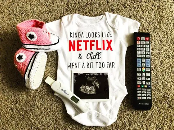 Too Much Netflix & Chill So… - 112 Baby Announcement Ideas Perfect to Grace Your Instagram | Baby Journey Blog