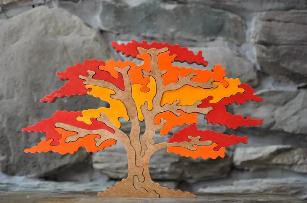 Wooden Tree Puzzle | Montessori fall activities for kids | Baby Journey