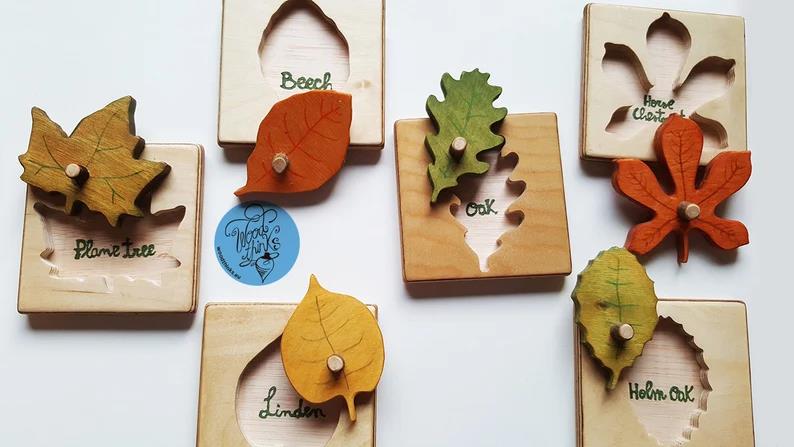 Leaf Puzzles | Montessori fall activities for kids | Baby Journey