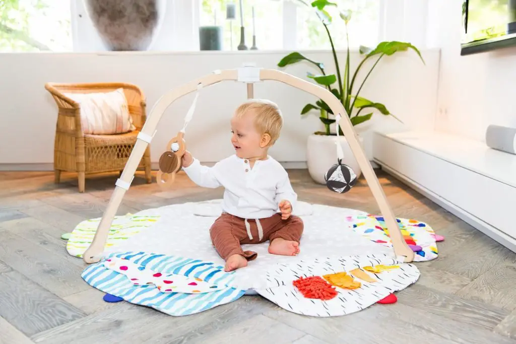 Baby Using A Play Gym | Montessori Playroom | Baby Journey