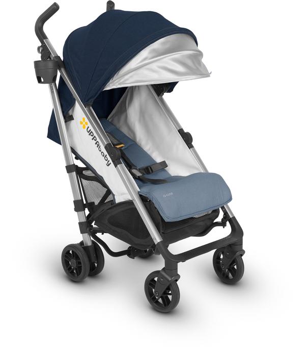 Uppababy G Luxe comes with an extendable sun shade.  - Uppababy G Luxe vs Maclaren Quest - Baby Journey blog