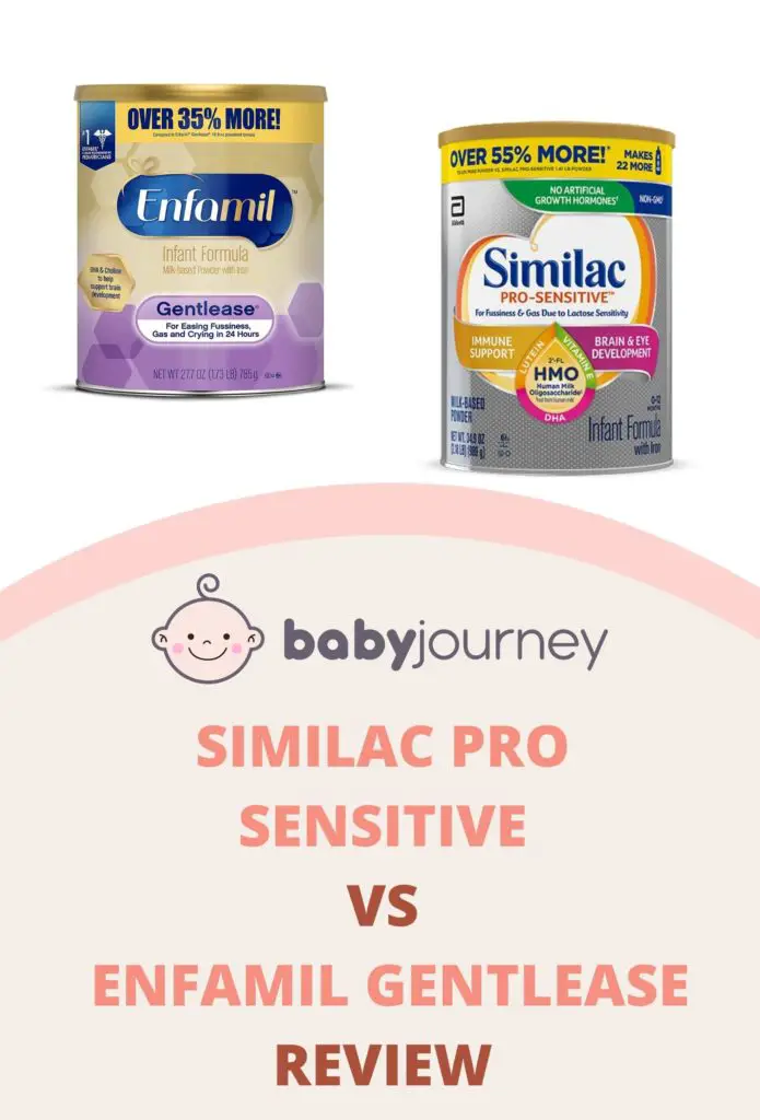 Similac Pro Sensitive vs Enfamil Gentlease Review - Baby Journey blog