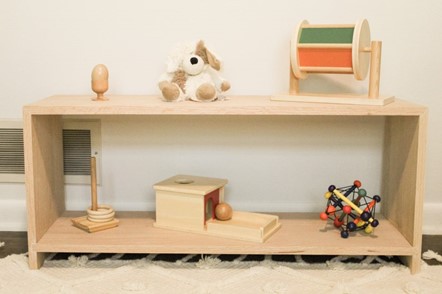 HiddenYearsCo Infant Montessori Shelf - best Montessori shelves | Baby Journey
