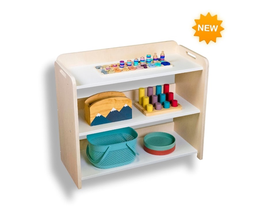 SapiensChild Montessori Organization Shelf - best Montessori shelves | Baby Journey
