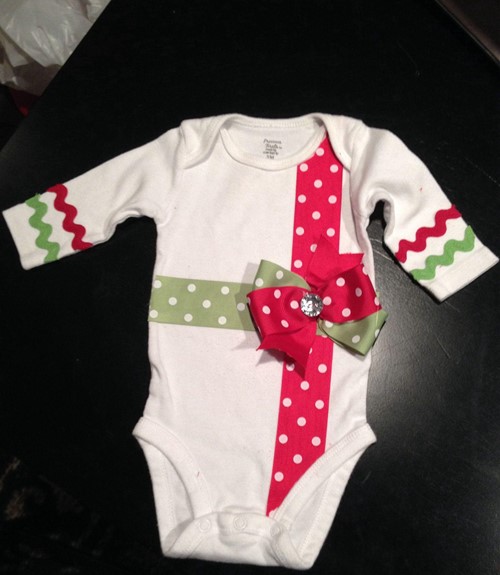 Decorated Onesie | Christmas Baby Shower | Baby Journey
