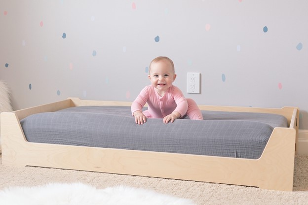 Baby on Bed | Montessori Nursery Ideas | Baby Journey