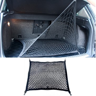 Cargo net for holding down stroller in place in car trunk – How to keep stroller from sliding around – Baby Journey parenting blog 
