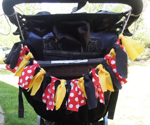 Personalizing Stroller Using Ribbons | Disney Stroller Tag | Baby Journey