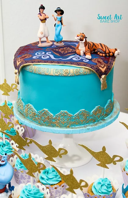 Aladdin cake – Best Disney Baby Shower Ideas - Baby Journey