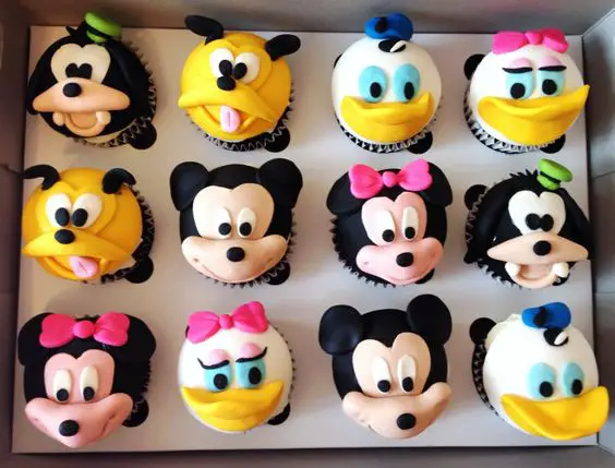 Disney Characters Cupcakes – Best Disney Themed Baby Shower Ideas - Baby Journey
