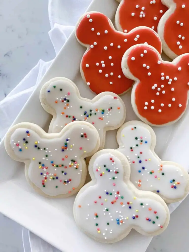 Mickey Sugar Cookies - Disney Themed Baby Shower Ideas - Baby Journey