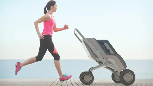 Photo of a stroller design prototype for a smart stroller with “hands-free” option - When Were Strollers Invented History of Baby Strollers – Baby Journey