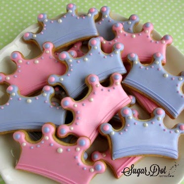 Crown Shaped cookies – Best Disney Themed Baby Shower Ideas - Baby Journey