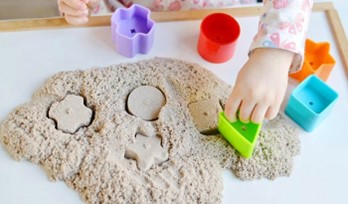 Kinetic Sand for Toddler Playtime | Sensory Activities for Infants | Baby Journey