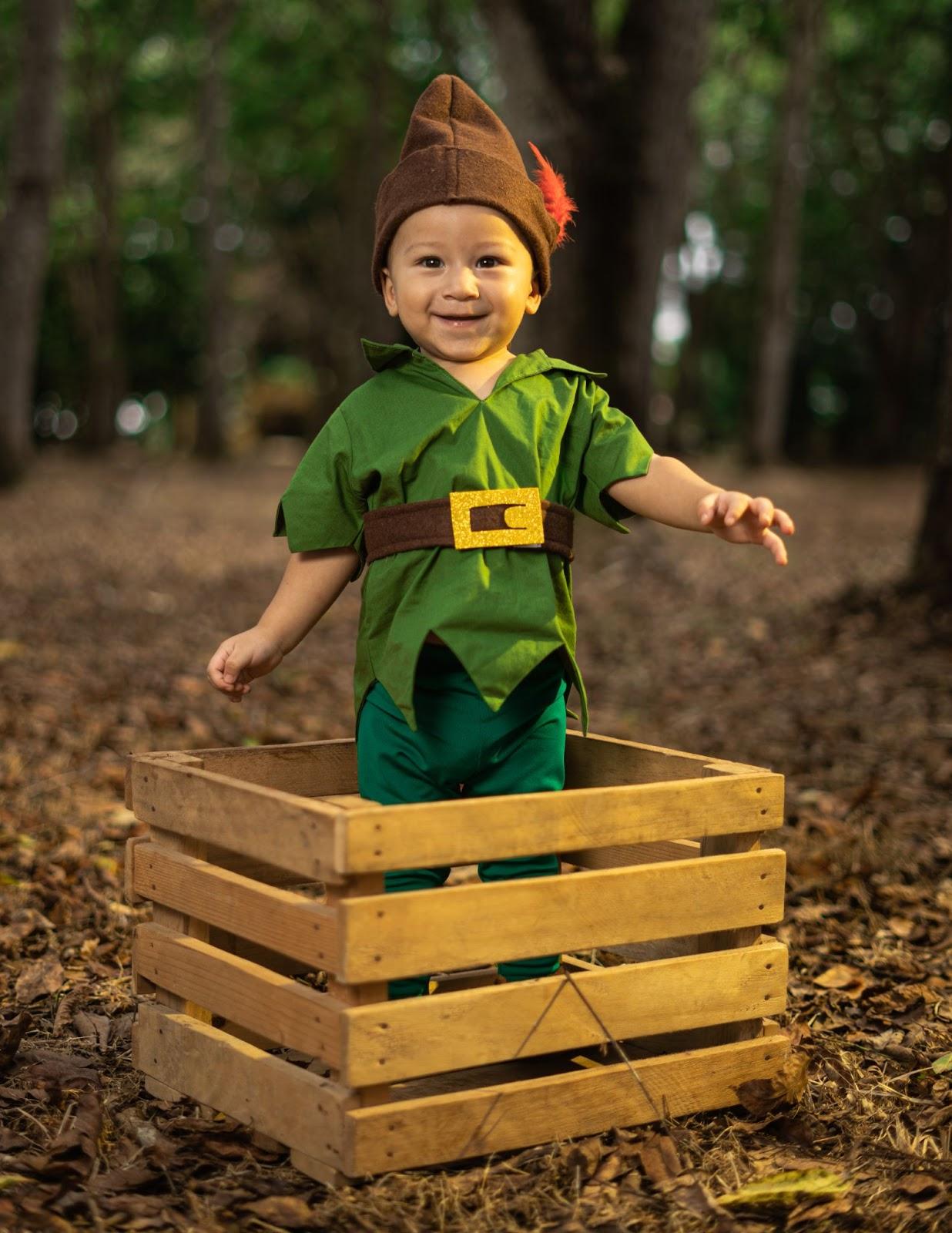 Cute little boy dressed in Peter Pan clothes - Disney Baby Names Ideas - Baby Journey