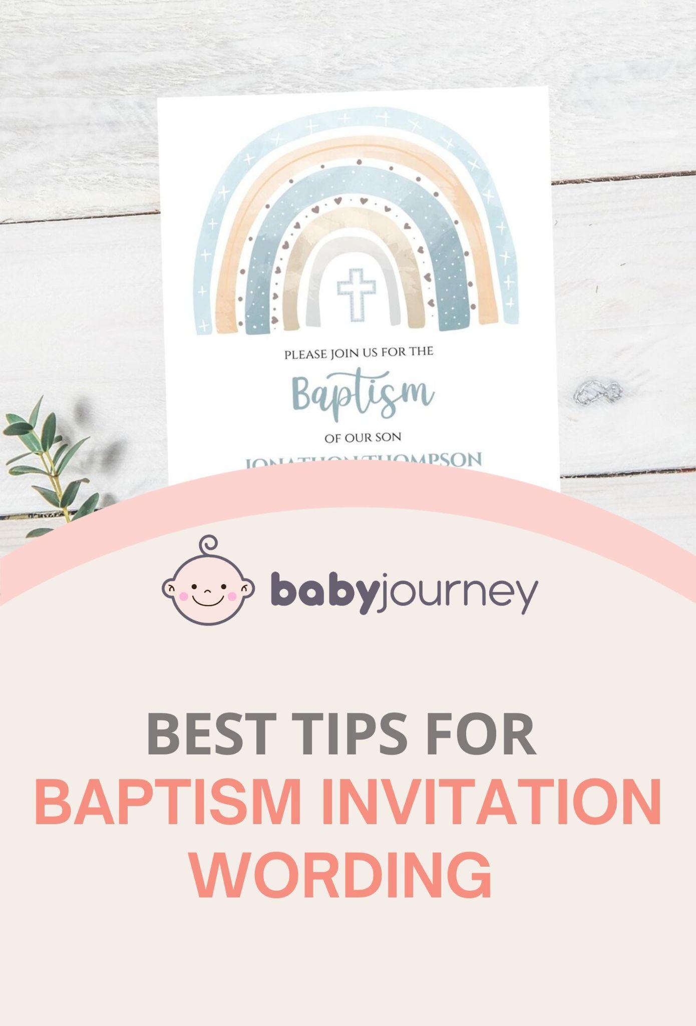 Best Tips for Baptism Invitation Wording pinterest - Baby Journey