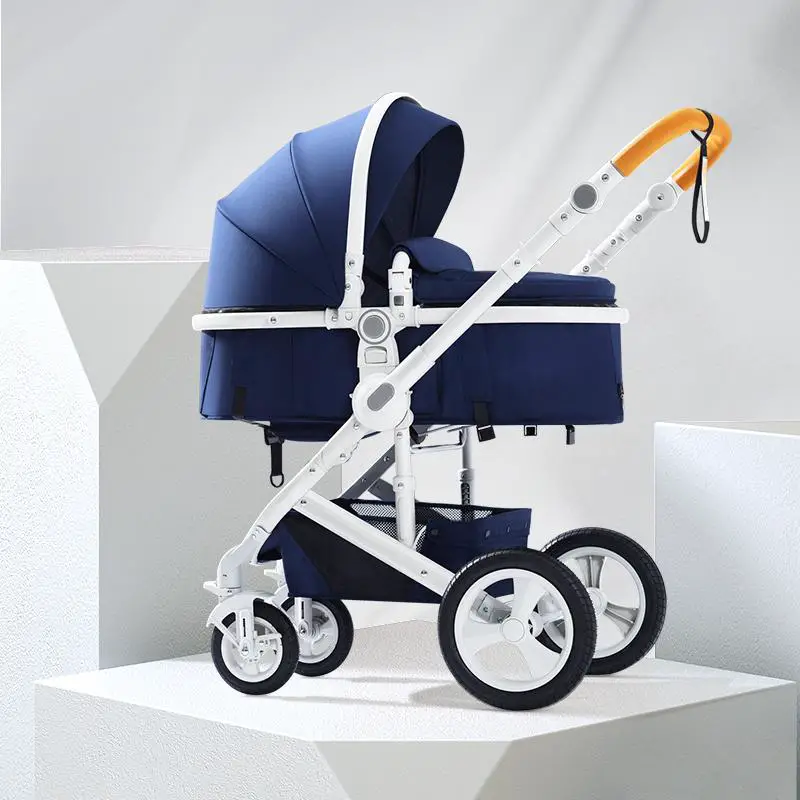 Photo showing a dark blue Cynebaby stroller - Cynebaby Stroller Review - Baby Journey