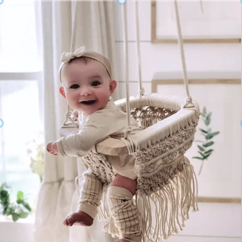 Finn+Emma Macrame Swing - Baptism Gifts for Girls Ideas - Baby Journey